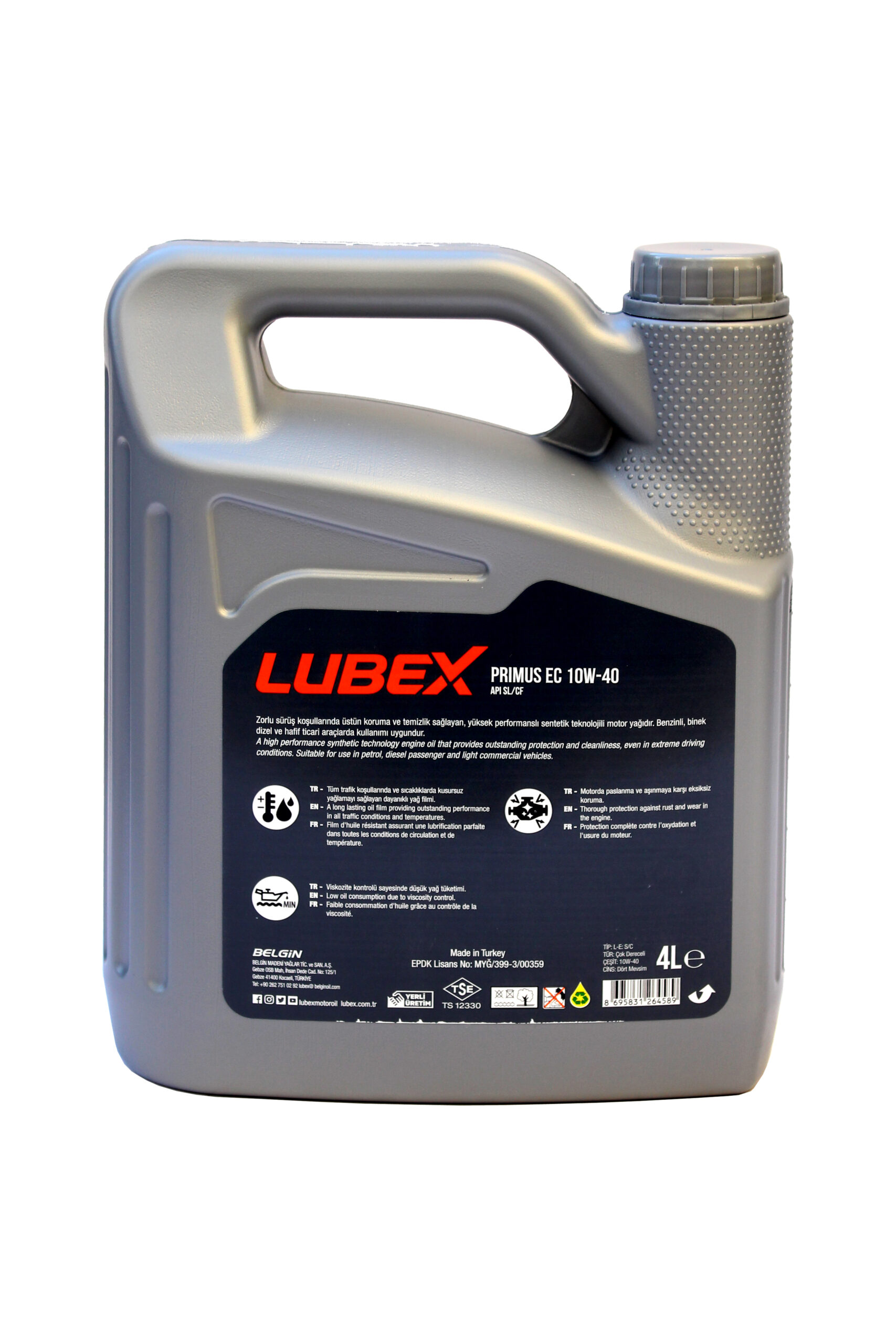 LUBEX PRIMUS EC 10W-40/BD-LBX-10W-40 4L (PRICE PER L)