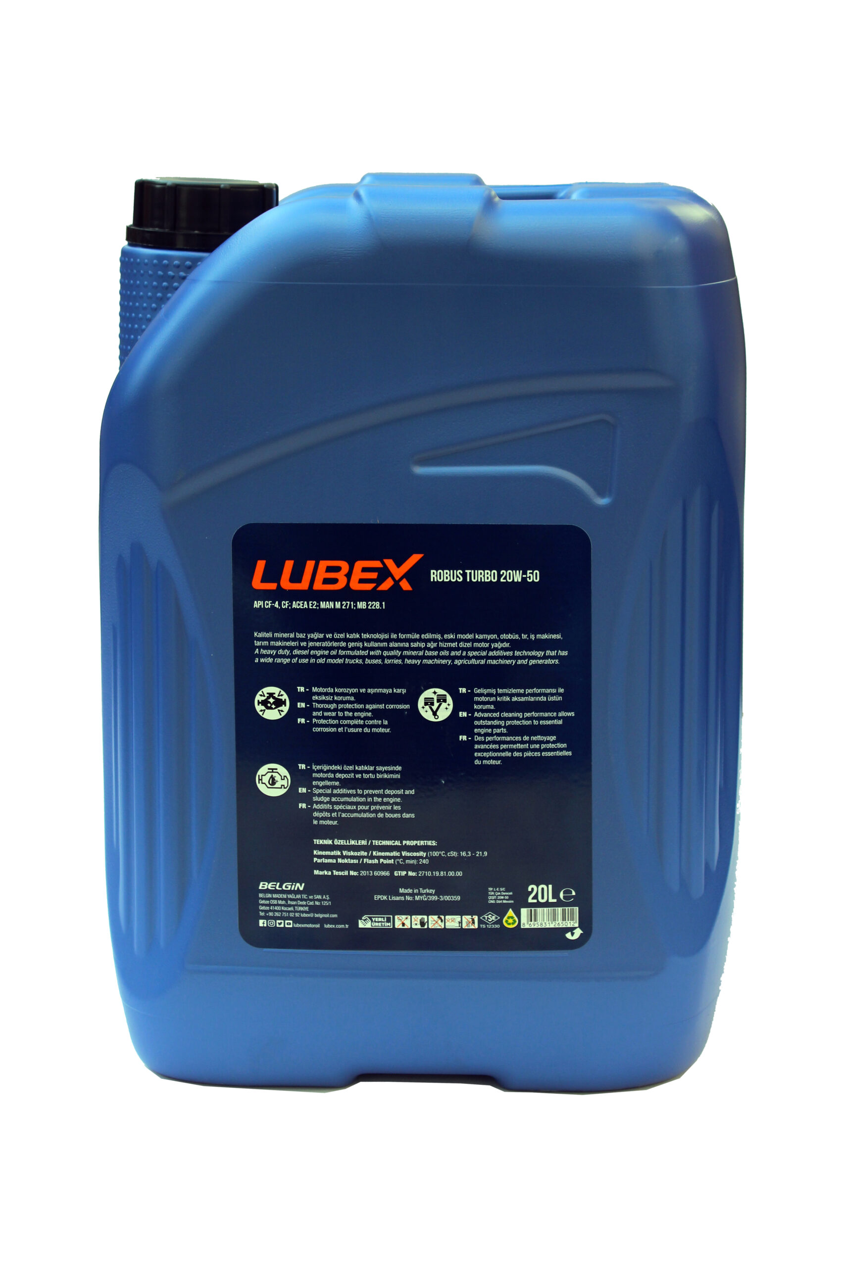 LUBEX PRIMUS  ROBUS TURBOEC 20W-50/BD-LBX-20W-50 20L
