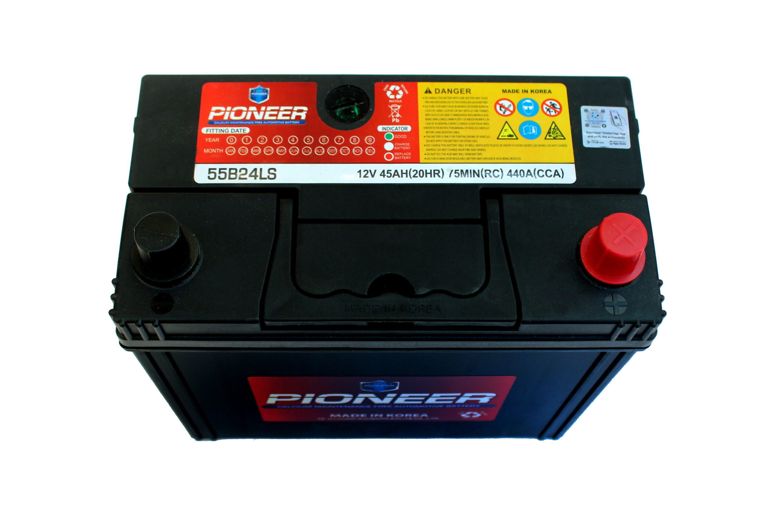 PIONEER BATTERY 12V45AH- 55B24L / BK-PI-NS60LS