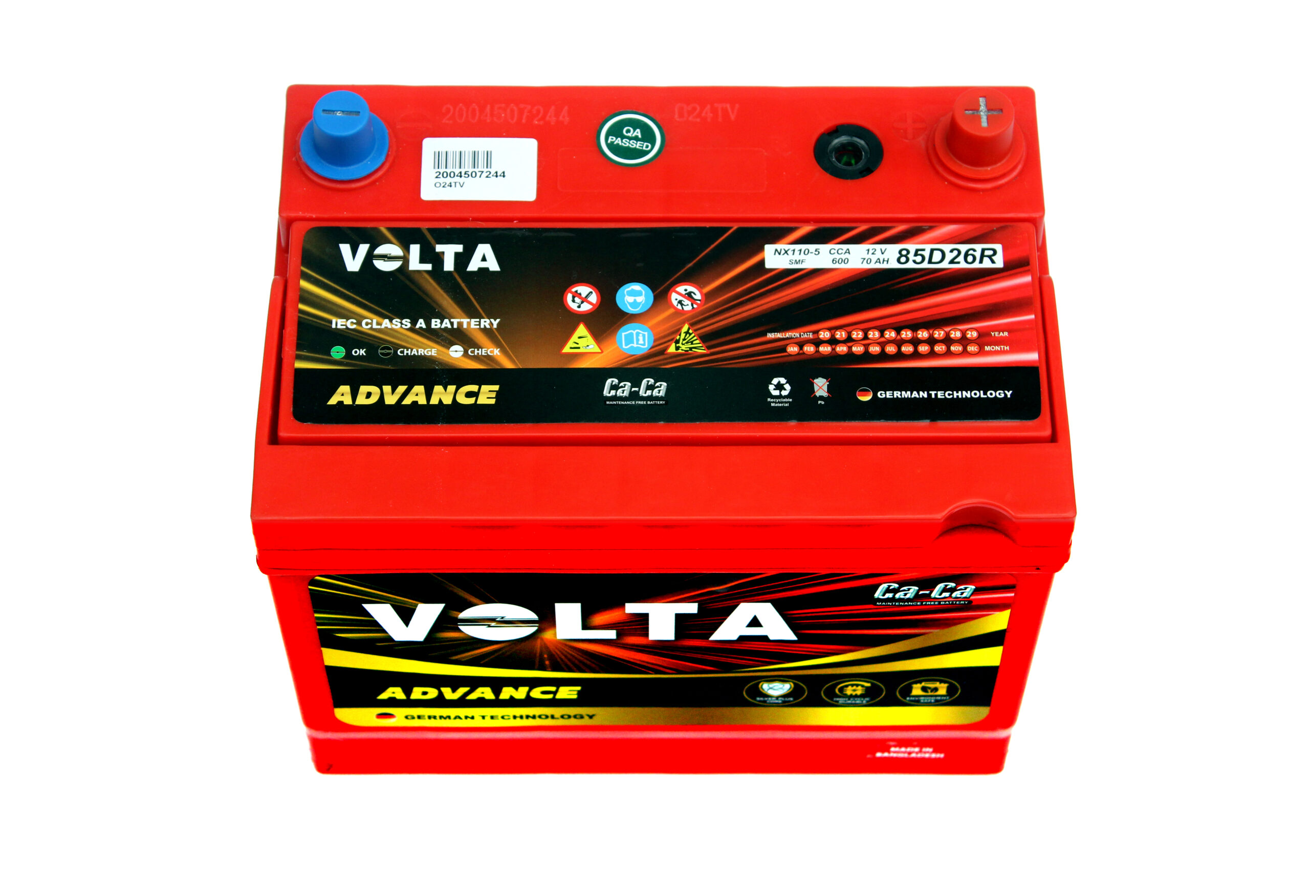 VOLTA BATTERY 12V70AH- NS70R / CT-V-NX110-5R
